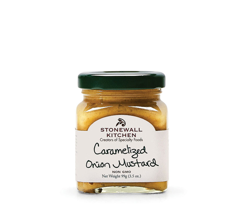 Caramelized Onion Mini Mustard von Stonewall Kitchen kaufen | Süß, würzig, karamellisiert | Ideal für Sandwiches, Burgern, Hot Dogs | EU-weiter Versand