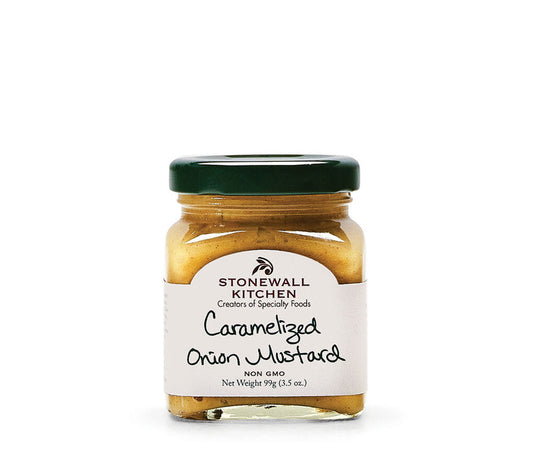 Caramelized Onion Mini Mustard von Stonewall Kitchen kaufen | Süß, würzig, karamellisiert | Ideal für Sandwiches, Burgern, Hot Dogs | EU-weiter Versand