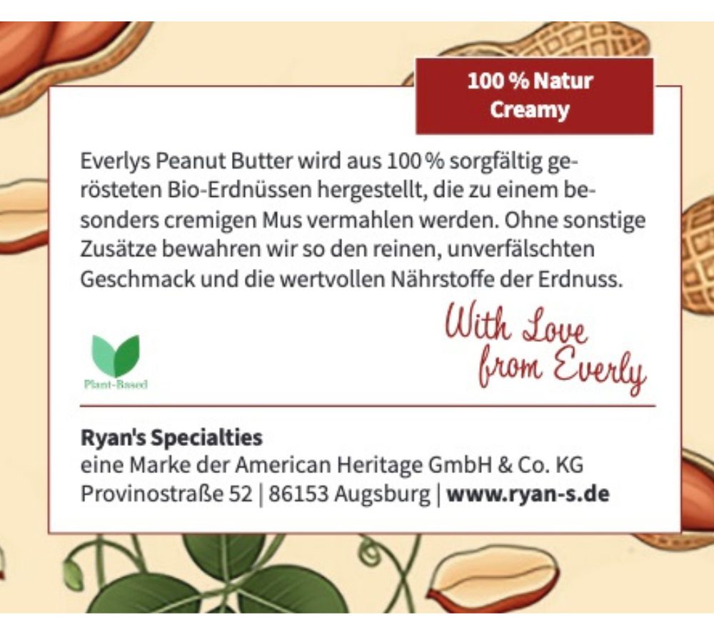 100 % geröstete Bio-Erdnüsse | Ohne Zucker, Palmöl oder Zusätze | Als Brotaufstrich, Bowls oder zum Kochen & Backen | Europaweiter Versand | Jetzt bestellen!