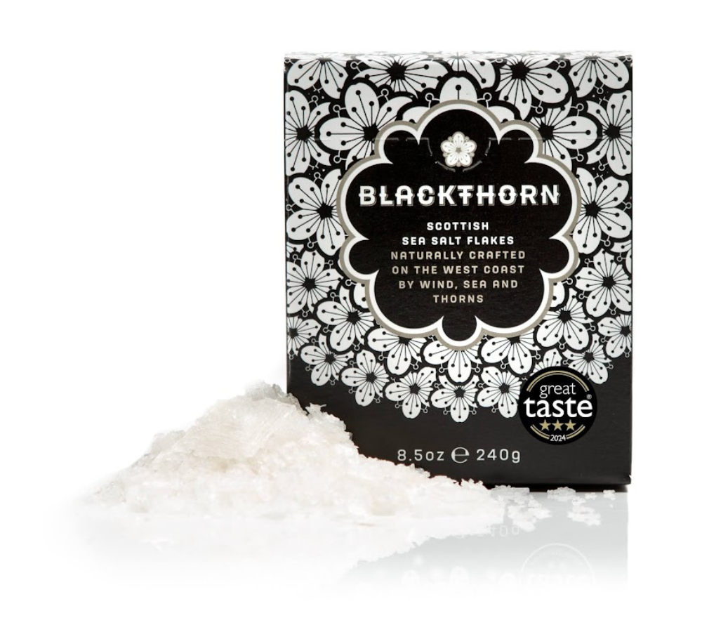 Blackthorn Sea Salt 240g kaufen | Handgeschöpftes Meersalz aus Schottland | Intensiver Geschmack mit Meeresnote | Europaweiter Versand | Jetzt entdecken!
