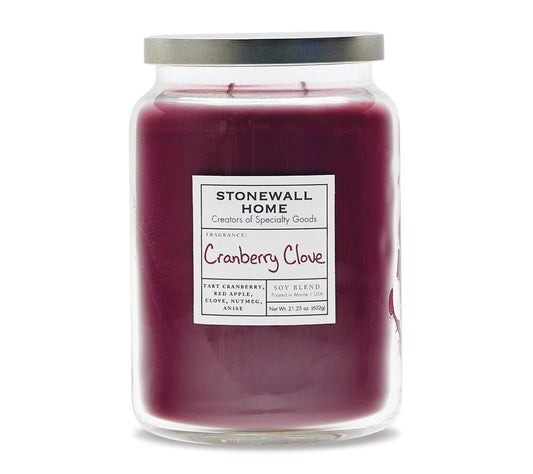 Stonewall Jar Large Cranberry Clove von Stonewall Kitchen kaufen | Duft: Herbstlich, fruchtig, würzig | Brenndauer: 170 Stunden