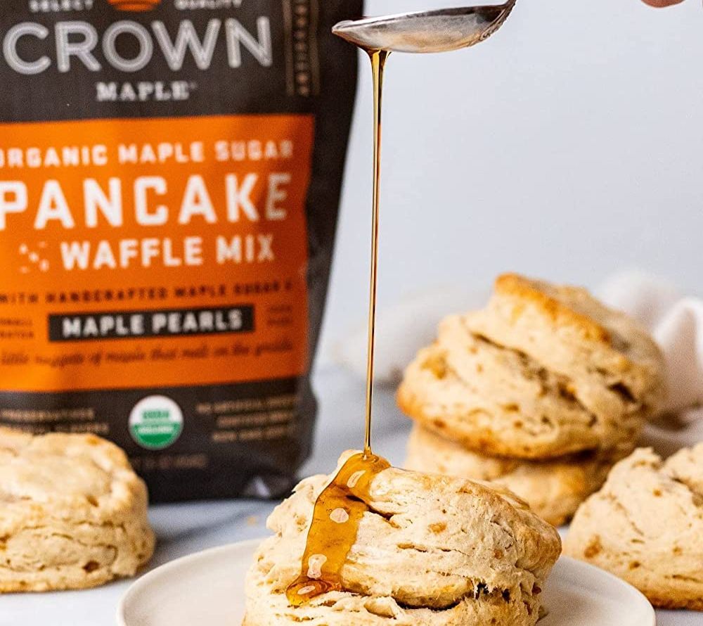 Organic Maple Sugar Pancake & Waffle Mix 16oz von Crown Maple LLC kaufen | Ahorn, zart, süß | Ideal für Waffeln und Pancakes zum Frühstück