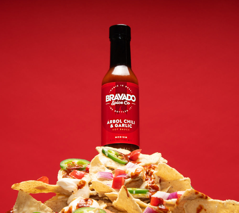 Arbol Chili & Garlic Hot Sauce von Bravado Spice Co kaufen | würzig, scharf, zitronig | Ideal als Taco-Würze, Grillsoße, Dip