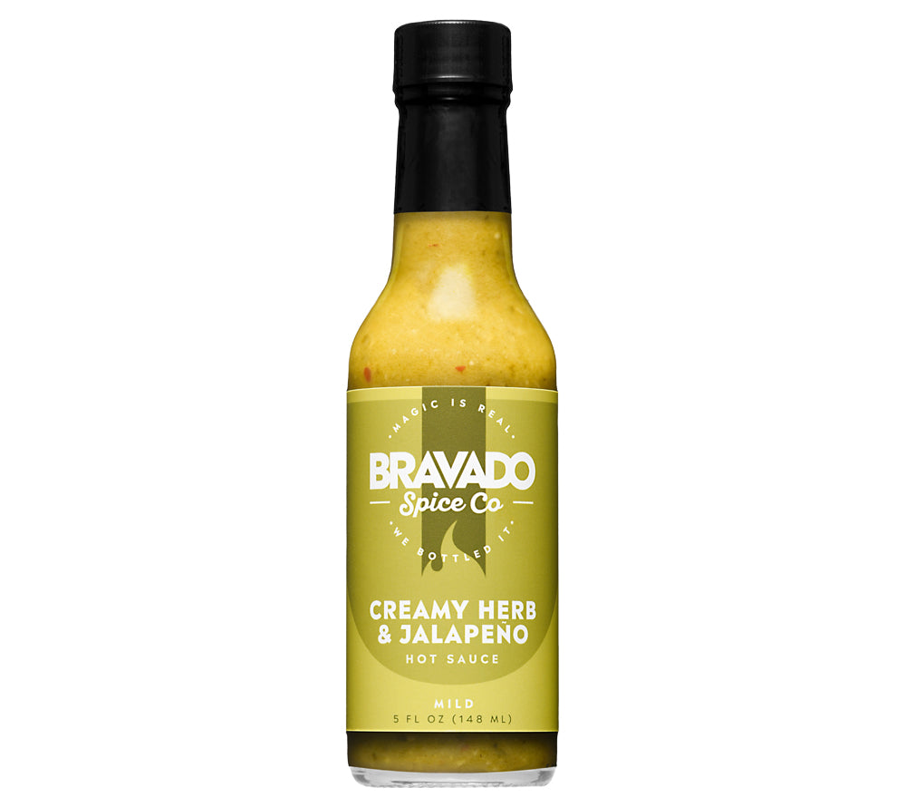 Creamy Herb & Jalapeno Hot Sauce von Bravado Spice Co kaufen | mild, kräuterig, aromatisch | Ideal als Pesto-Alternative, Grillsoße, Taco-Würze