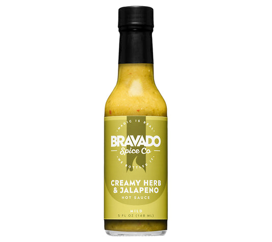 Creamy Herb & Jalapeno Hot Sauce von Bravado Spice Co kaufen | mild, kräuterig, aromatisch | Ideal als Pesto-Alternative, Grillsoße, Taco-Würze