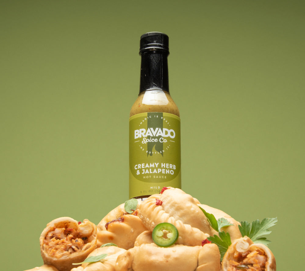 Creamy Herb & Jalapeno Hot Sauce von Bravado Spice Co kaufen | mild, kräuterig, aromatisch | Ideal als Pesto-Alternative, Grillsoße, Taco-Würze