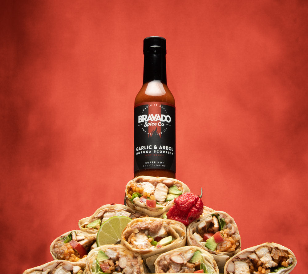 Garlic & Arbol Morgua Scorpion Hot Sauce von Bravado Spice Co kaufen | feurig, aromatisch, fruchtig | Ideal als Fleischwürze, Pizza-Topping