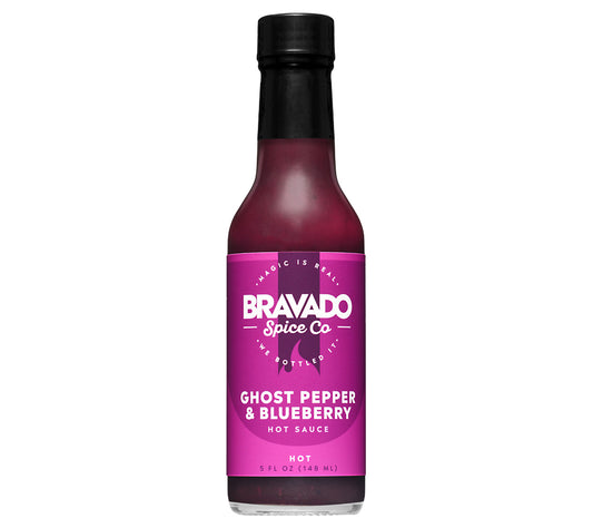 Ghost Pepper & Blueberry Hot Sauce von Bravado Spice Co kaufen | süß, feurig, einzigartig | Ideal als Wing-Soße, Käse-Dip, Pancake-Topping