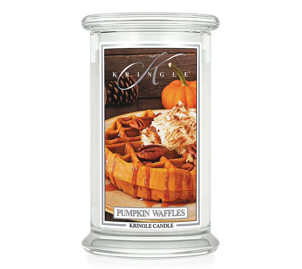 Kringle Jar Large Pumpkin Waffles von Kringle Candle kaufen | Duft: Zimtig, Fruchtig, Gebäck, Süß, Vanille | Brenndauer: 100 Stunden