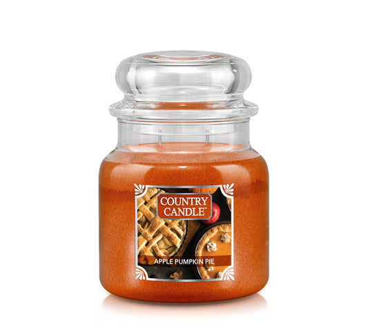 Country Jar Medium Apple Pumpkin Pie von Country Candle kaufen | Duft: Zimtig, Fruchtig, Gebäck, Vanille | Brenndauer: 65-90 Stunden