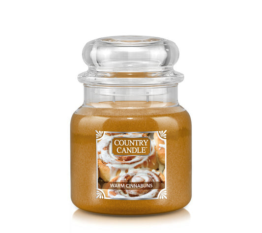 Country Jar Medium Warm Cinnabuns von Country Candle kaufen | Duft: Zimt, Vanille, Ahorn, süß | Brenndauer: 65-90 Stunden