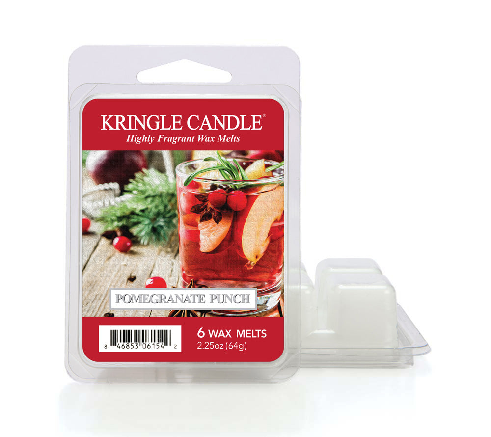Kringle Wax Melts 6 pcs Pomegranate Punch von Kringle Candle kaufen | Duft: Zimtig, blumig, Granatapfel, Cranberry | Mehrmals schmelzbar