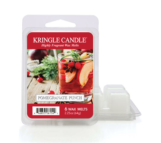 Kringle Wax Melts 6 pcs Pomegranate Punch von Kringle Candle kaufen | Duft: Zimtig, blumig, Granatapfel, Cranberry | Mehrmals schmelzbar