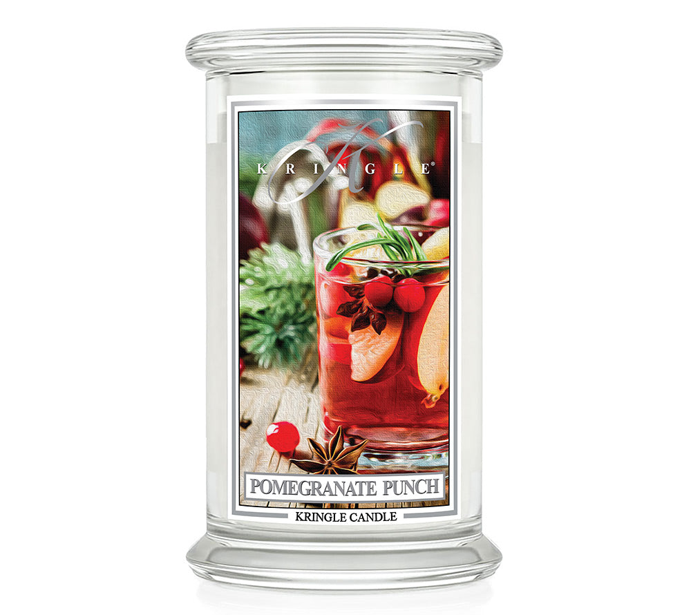 Kringle Jar Large Pomegranate Punch von Kringle Candle kaufen | Duft: Zimtig, blumig, Granatapfel, Cranberry | Brenndauer: 100 Stunden