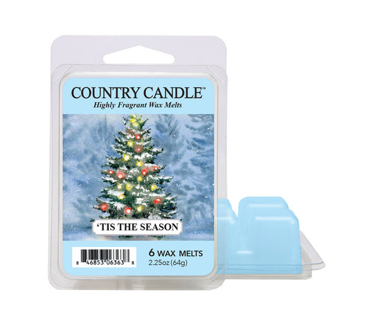 Country Wax Melts 6 pcs Tis the Season von Country Candle kaufen | Duft: Vanille, Bergamotte, Lavendel, Muskat | Mehrmals schmelzbar