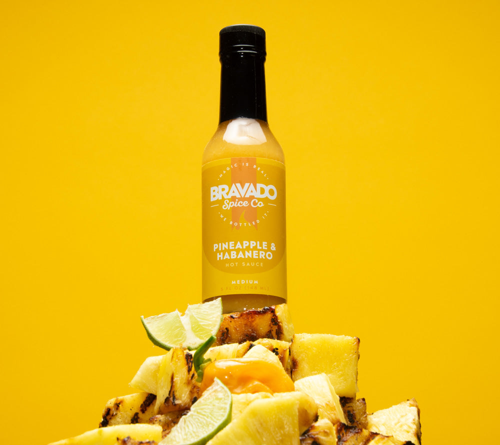 Pineapple & Habanero Hot Sauce von Bravado Spice Co kaufen | fruchtig, mild-scharf | Ideal als Grillsoße, Fischmarinade, Garnelen-Dip