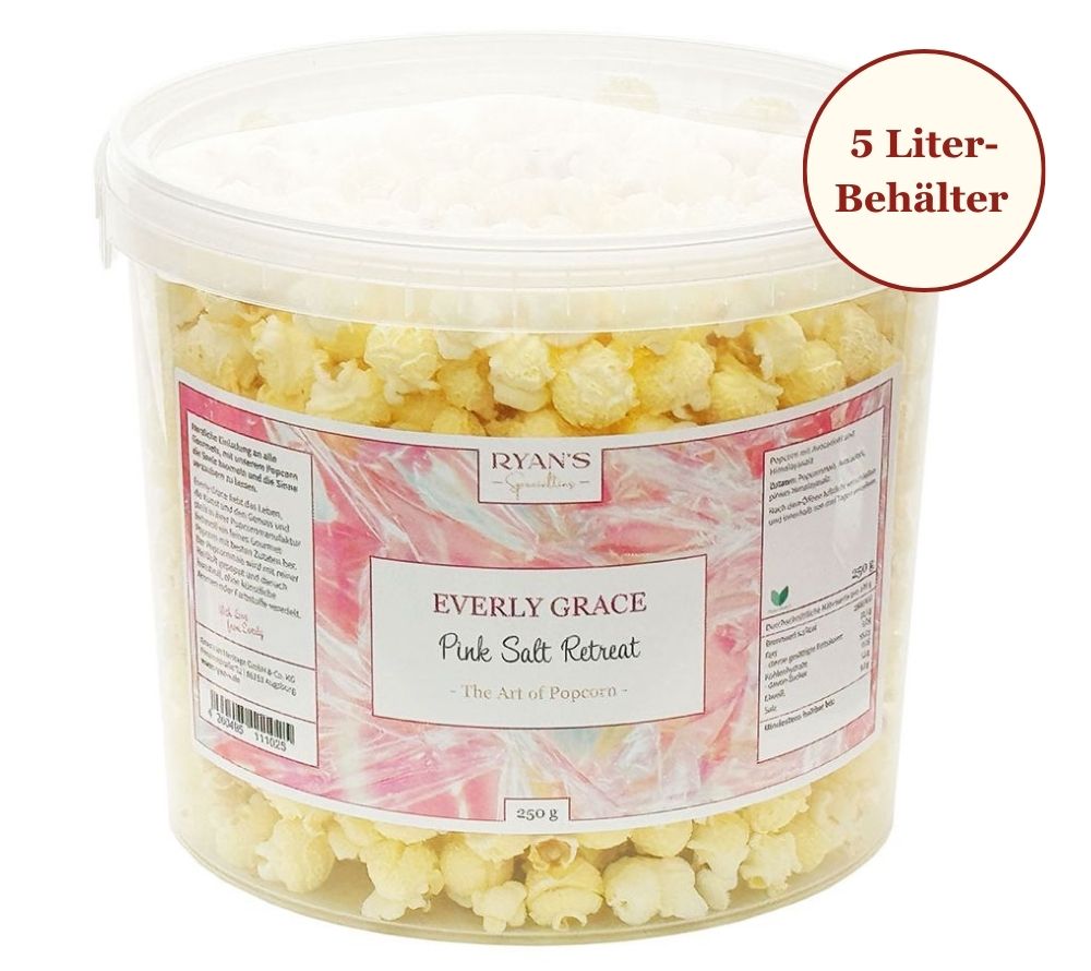 Popcorn mit Pinkem Himalaya-Salz von Everly Grace kaufen | Einzigartiges Geschmackserlebnis für Ihre Kunden | mit dezentem Salzkick