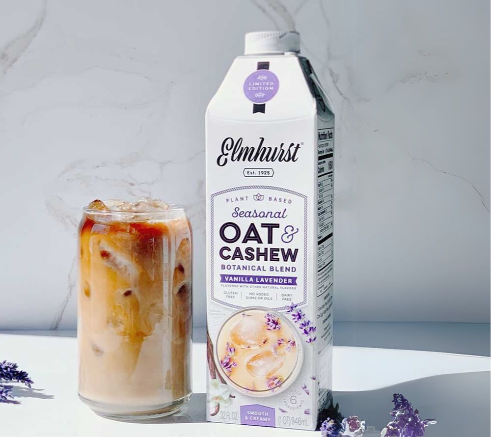 Vanilla Lavender Botanical Blend von Elmhurst kaufen | Lavendel, Hafer, Cashew – cremig und blumig | Ideal für Drinks und Cocktails | Internationaler Versand