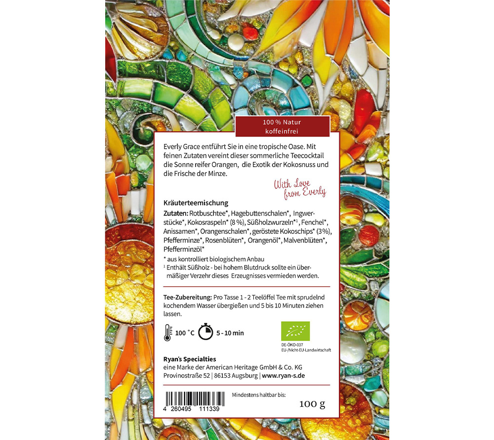 Coconut Citrus Crush Tee von Everly Grace kaufen | Fruchtig, exotisch, erfrischend | Ideal zu Sommertagen, Auszeiten, Eistee | EU-weiter Versand