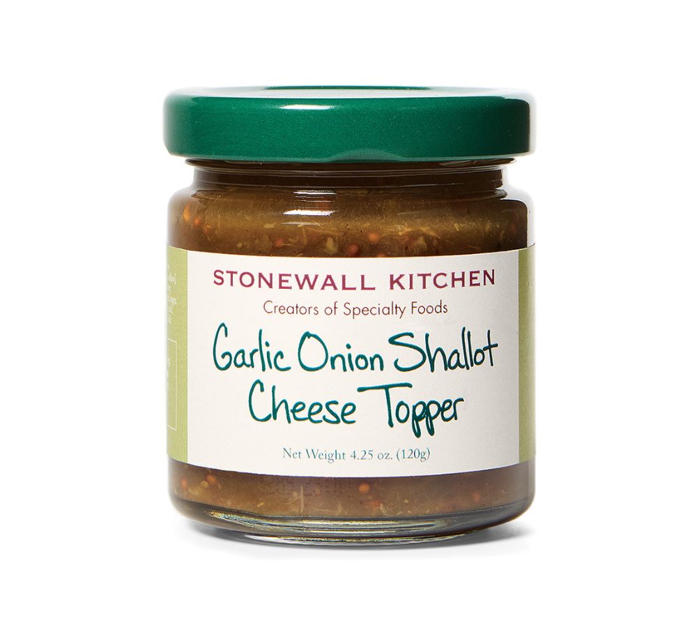 Garlic Onion Shallot Cheese Topper von Stonewall Kitchen kaufen | Knoblauch, Schalotten & Balsamico | Topping, Aufstrich oder Veredelung | Jetzt bestellen!