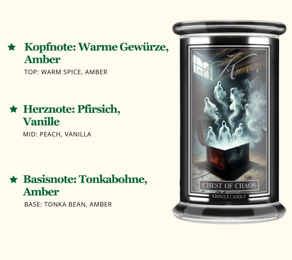 Halloween Duftkerze | Warm-würzige Noten, goldenen Amber & einen Hauch von saftigem Pfirsich | Süße Vanille und Tonkabohne | Europaweiter Versand | Jetzt bestellen!