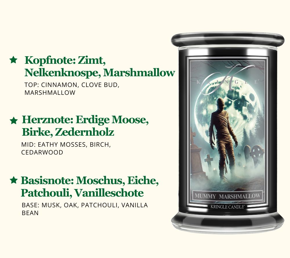 Halloween Duftkerze | Zimt, Nelken & sanft gerösteter Vanille | Marshmallow, Moschus, Eiche & Patchouli | Europaweiter Versand | Jetzt bestellen!