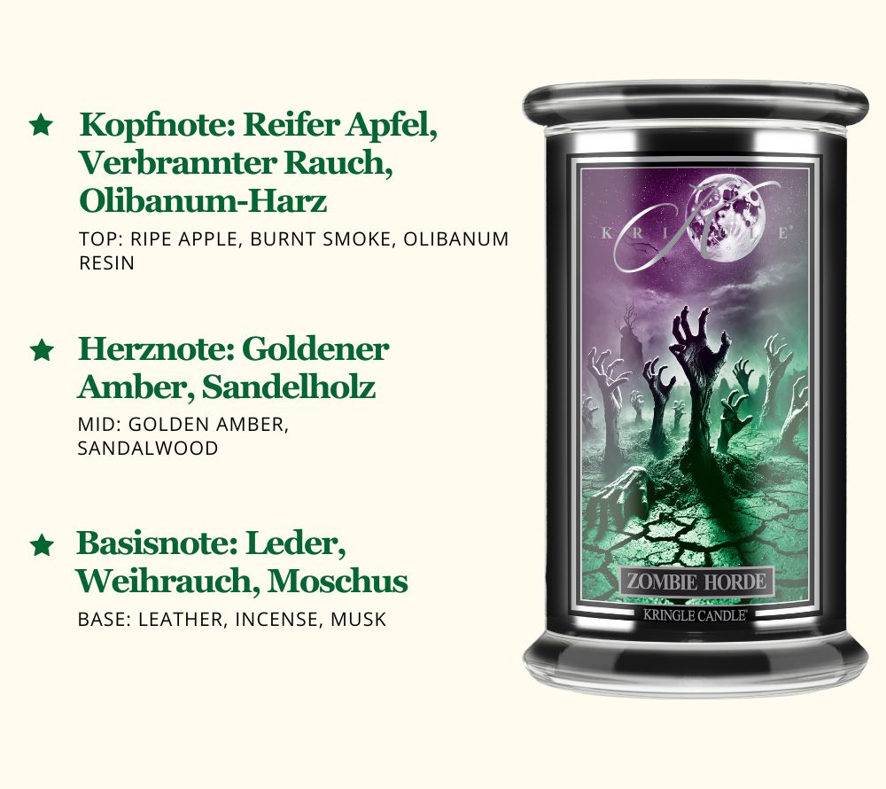 Halloween Duftkerze | Apfel, verbranntem Rauch & Olibanum-Harz | Patchouli & Moschus | Goldener Amber & Sandelholz | Europaweiter Versand | Jetzt bestellen!