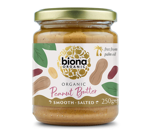 Peanut Butter Smooth Salted Biona Organic von Windmill Organics EU Ldt kaufen | Cremig, nussig, vollmundig | Ideal für Sandwiches oder Backwaren | EU-weiter Versand