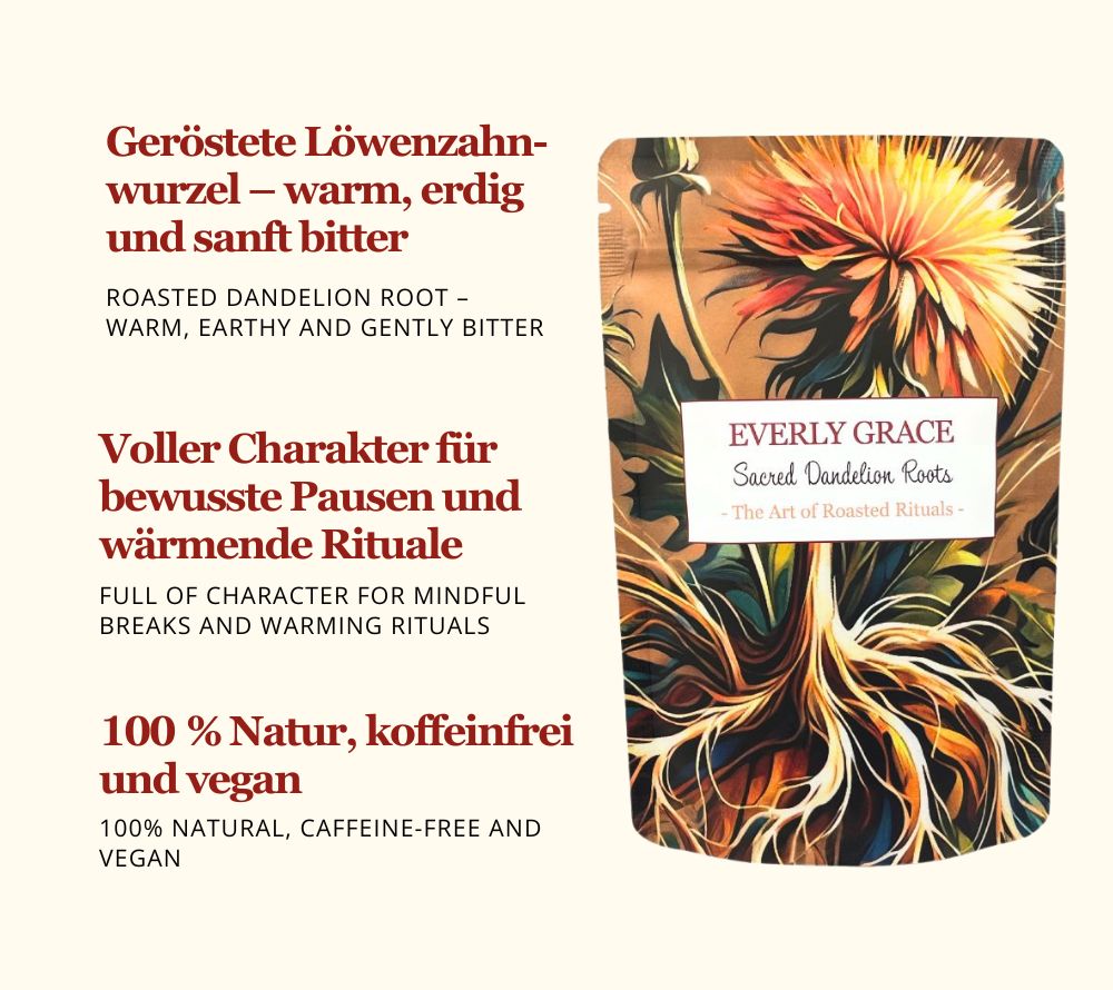 Geröstete Löwenzahnwurzeln | Kaffee-Alternative | 100 % natürliche Zutaten – vegan, koffeinfrei & ohne Zusätze | Europaweiter Versand | Jetzt bestellen!