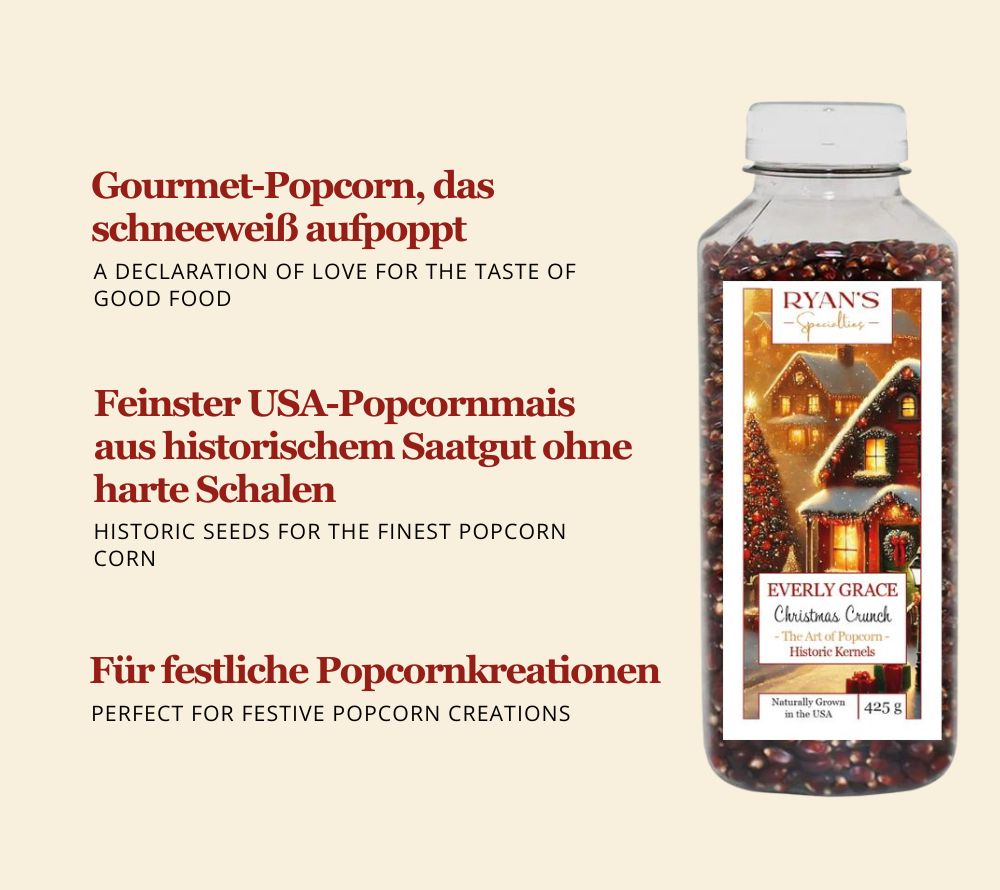 Everly Grace Christmas Crunch Popcornkörner (425 g) – Gourmet-Popcorn für festliche Snacks. Jetzt bei Ryan's Specialties B2B online kaufen & genießen!