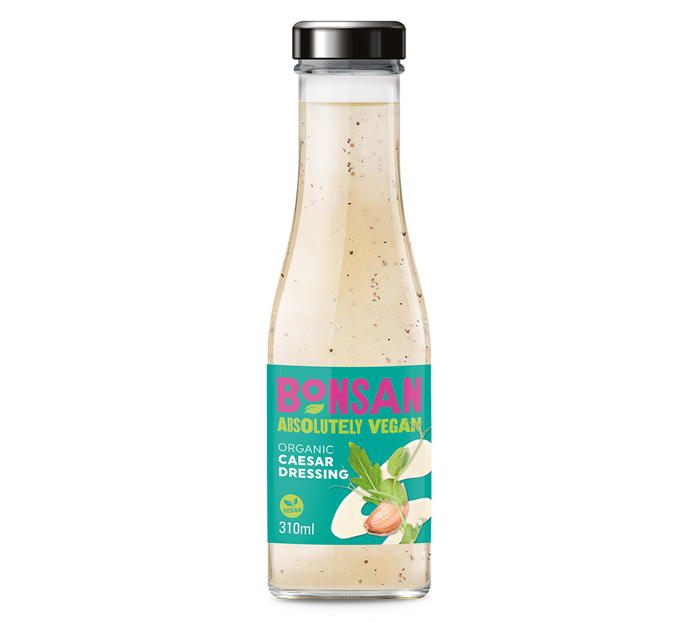 Caesar Dressing in Bio-Qualität von Bonsan kaufen | Cremig und würzig, vegan | Ideal zu Salaten, Gemüsegerichten oder als Dip | EU-weiter Versand