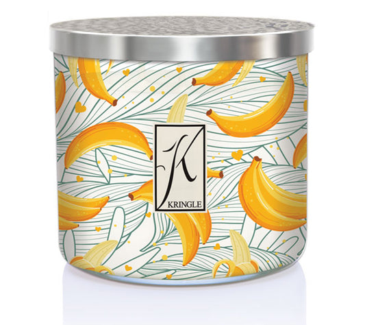 14.5oz Soy Jar Bananas Foster von Kringle Candle kaufen | Duft: Banane, brauner Zucker, sanfte Gewürze | Brenndauer: 45 Stunden | EU-weiter Versand