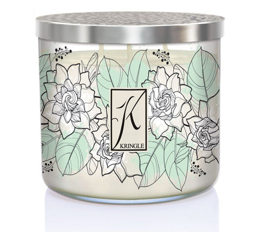 14.5oz Soy Jar Gardenia von Kringle Candle kaufen | Duft: Weiße Blumen, Gardenie, Jasmin | Brenndauer: 45 Stunden | EU-weiter Versand