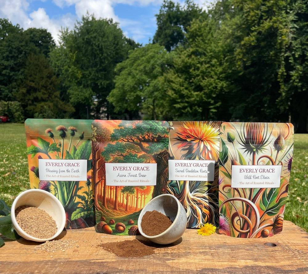 Geröstete Löwenzahn-, Zichorien- & Klettenwurzeln mit karamelligem Gerstenmalz | Kaffee-Alternative | koffeinfrei | Europaweiter Versand | Jetzt bestellen!