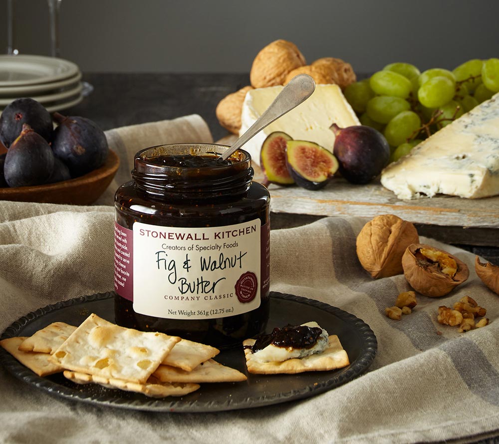 Fig & Walnut Butter von Stonewall Kitchen kaufen | mit süßlichen Feigen und schmackhaften Walnüssen | Ideal zu frischem Baguette oder Käseplatten
