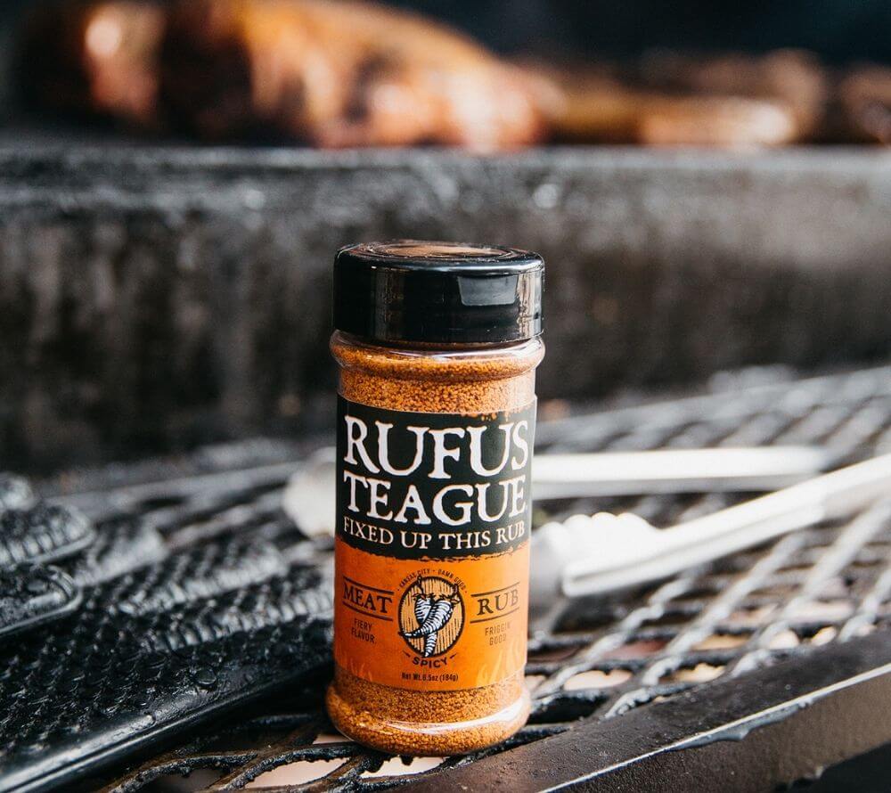 Meat Rub Spicy 6.5 oz. von Rufus Teague kaufen | Würzig mit deutlicher Schärfe | Ideal zu Rind, Schwein, Geflügel und gegrilltem Gemüse