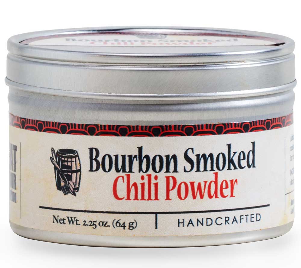 Bourbon Smoked Chili Powder von Bourbon Barrel Foods kaufen | Rauchiges Aroma durch Räucherverfahren | Ideal für Liebhaber von würzigem Essen