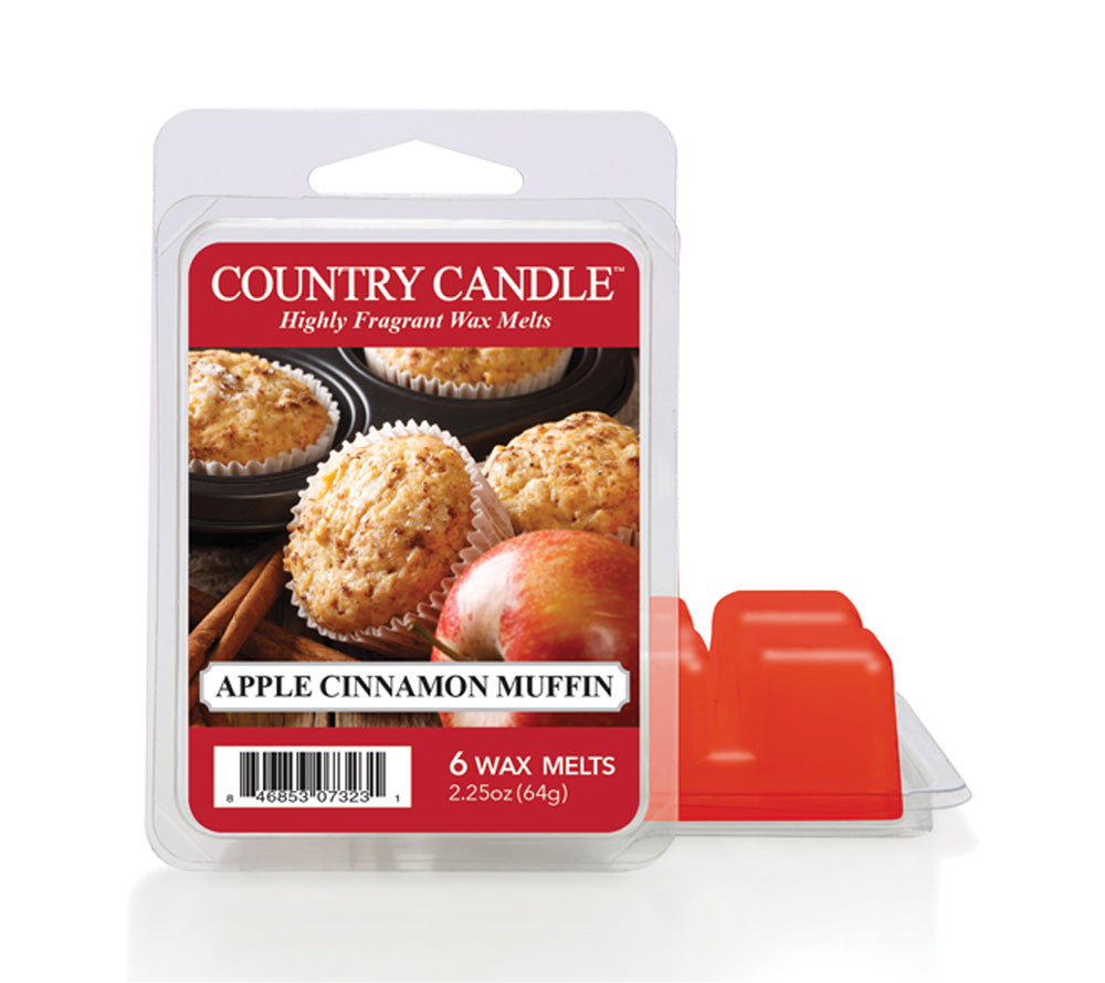 Country Wax Melts 6 pcs Apple Cinnamon Muffin von Country Candle kaufen | Duft: Fruchtig, Süß, Vanille, Gebäck | Mehrmals schmelzbar