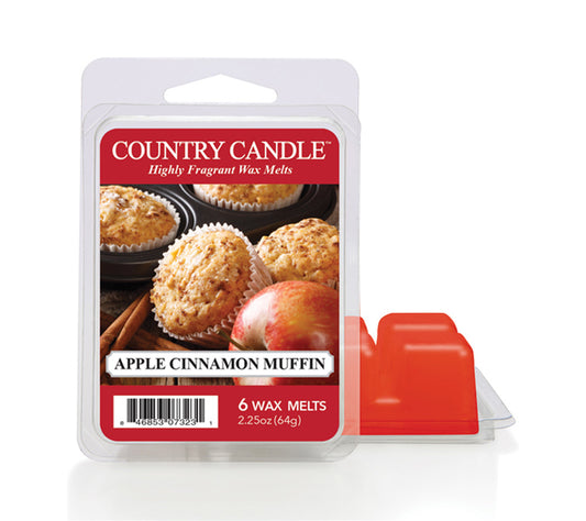 Country Wax Melts 6 pcs Apple Cinnamon Muffin von Country Candle kaufen | Duft: Fruchtig, Süß, Vanille, Gebäck | Mehrmals schmelzbar