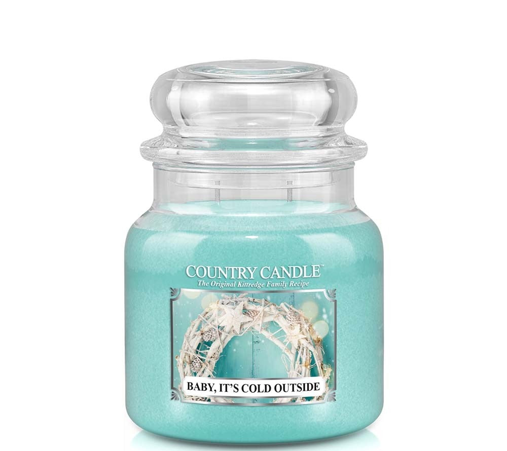 Country Jar Medium Baby it's cold outside von Country Candle kaufen | Duft: Vanille, sahnig, Sandelholz, Moschus | Brenndauer: 60-95 Stunden