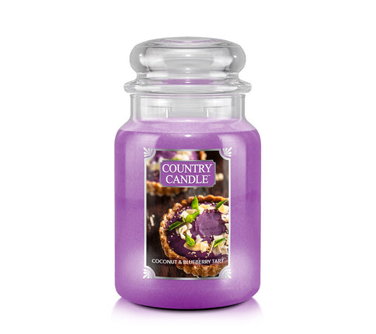 Country Jar Large Coconut & Blueberry Tart von Country Candle kaufen | Duft: fruchtig, Blaubeere, Pflaume, Kokos | Brenndauer: 100-150 Stunden