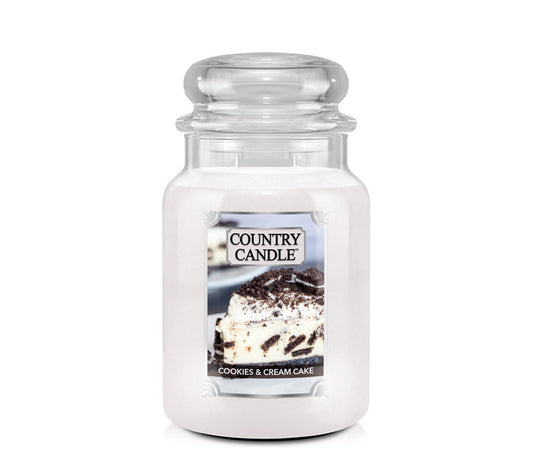 Country Jar Large Cookies & Cream Cake von Country Candle kaufen | Duft: Süß, Vanille, Schokolade, Karamell | Brenndauer: 100-150 Stunden