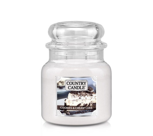 Country Jar Medium Cookies & Cream Cake von Country Candle kaufen | Duft: Süß, Vanille, Schokolade, Karamell | Brenndauer: 65-90 Stunden