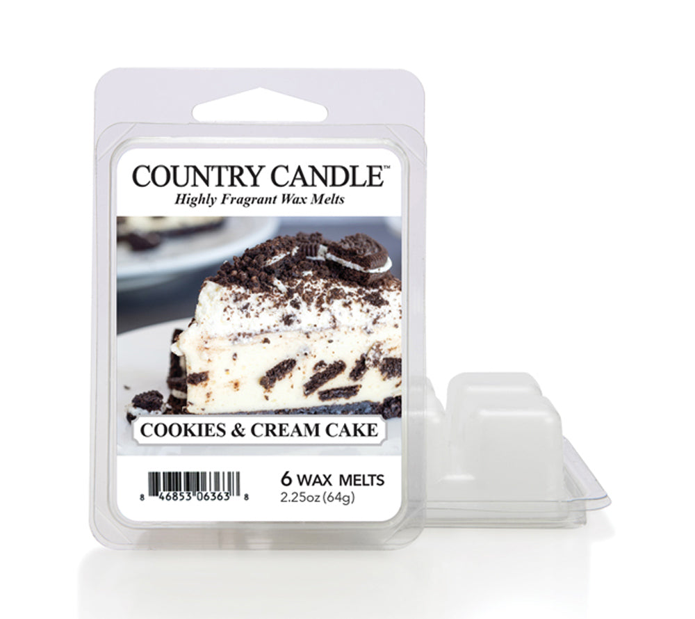 Country Wax Melts 6 pcs Cookies & Cream Cake von Country Candle kaufen | Duft: Süß, Vanille, Schokolade, Karamell | Mehrmals schmelzbar