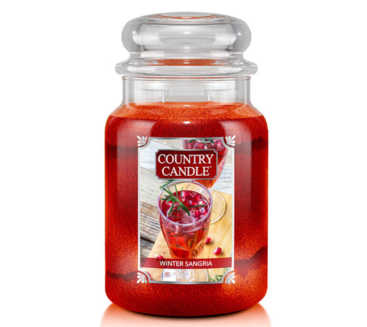 Country Jar Large Winter Sangria von Country Candle kaufen | Duft: Fruchtig, winterlich, erfrischend, warm | Brenndauer: 100-150 Stunden
