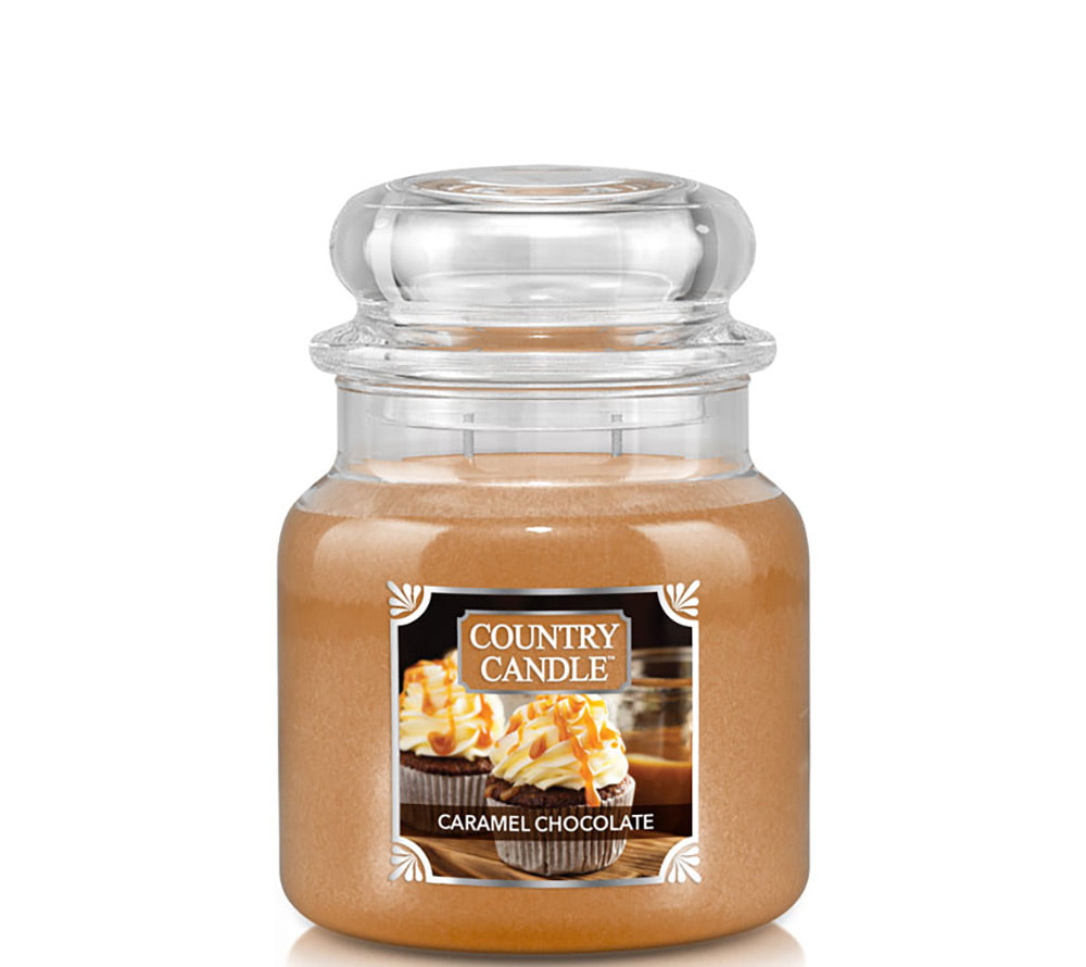 Country Jar Medium Caramel Chocolate von Country Candle kaufen | Duft: Schokoladig, karamellig, cremig, süß | Brenndauer: 65-90 Stunden