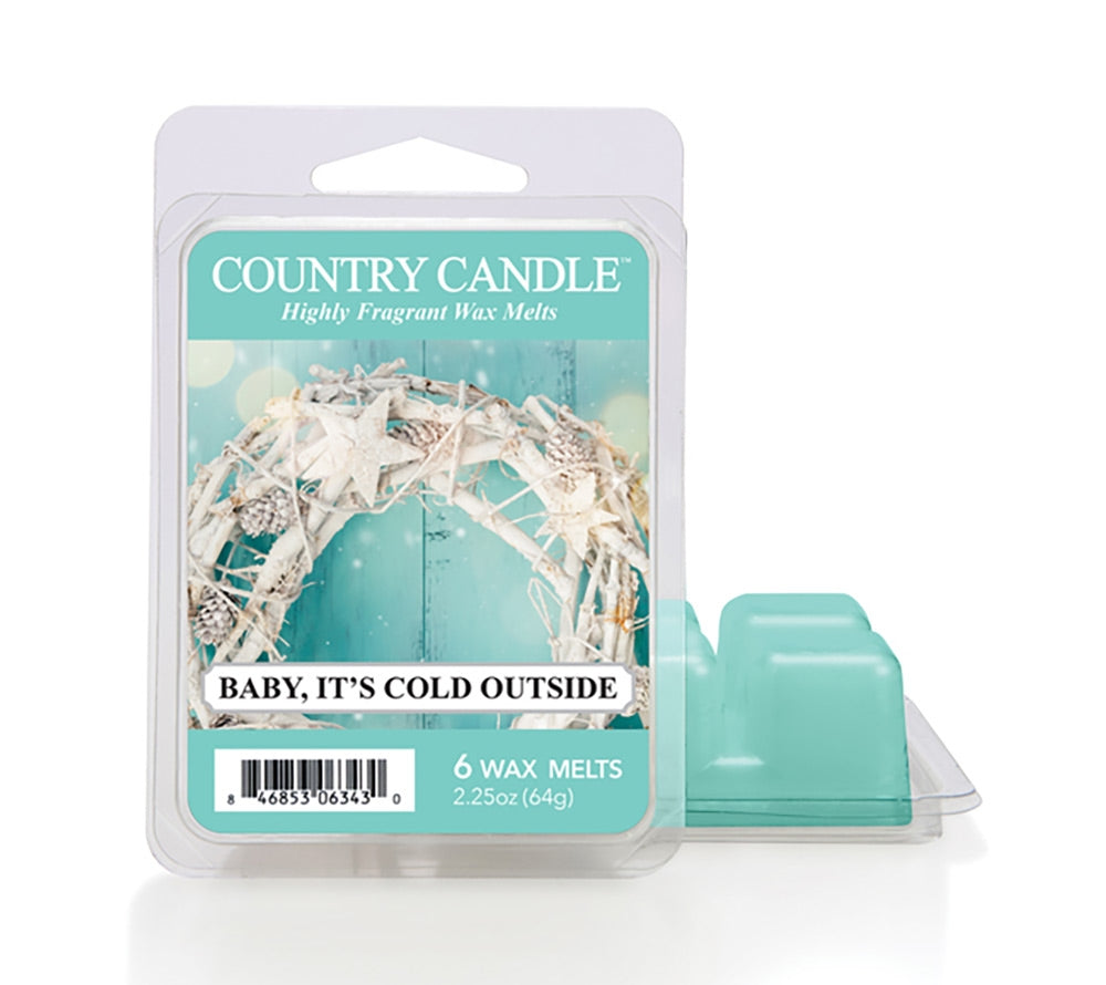 Country Wax Melts 6 pcs Baby it's cold outside von Country Candle kaufen | Duft: Sanft, süß, cremig, winterlich, einladend | Mehrmals schmelzbar