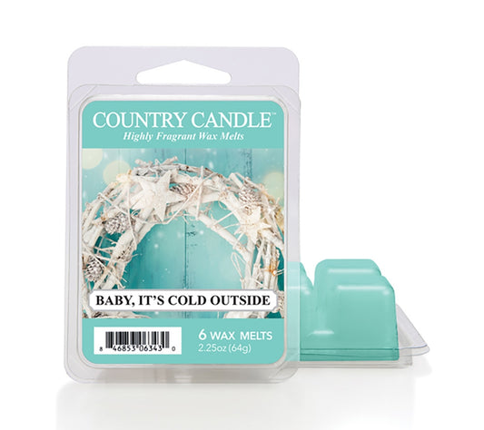 Country Wax Melts 6 pcs Baby it's cold outside von Country Candle kaufen | Duft: Sanft, süß, cremig, winterlich, einladend | Mehrmals schmelzbar