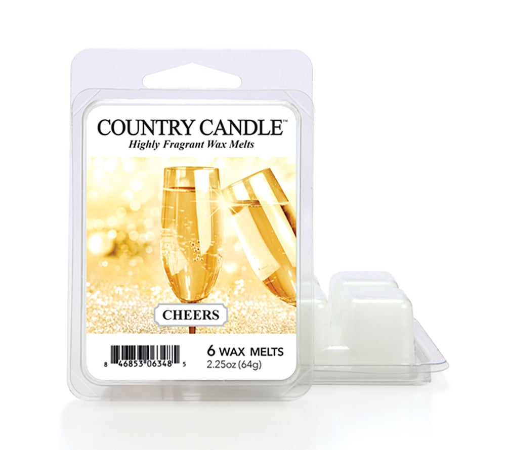 Country Wax Melts 6 pcs Cheers von Country Candle kaufen | Duft: Edel, spritzig, herb, verführerisch, elegant | Mehrmals schmelzbar