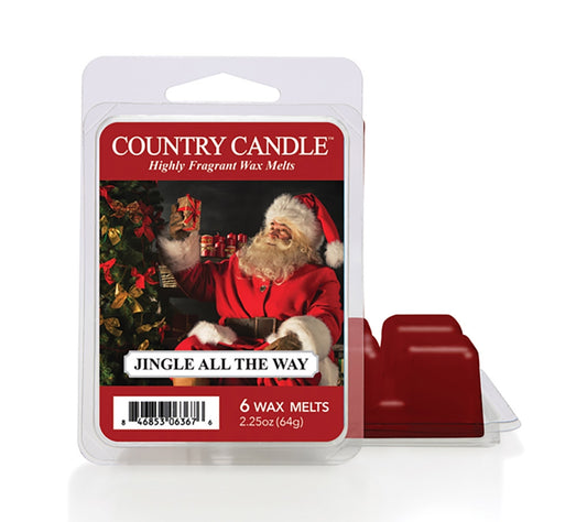 Country Wax Melts 6 pcs Jingle All The Way von Country Candle kaufen | Duft: Süß, frisch, warm, würzig, holzig | Mehrmals schmelzbar